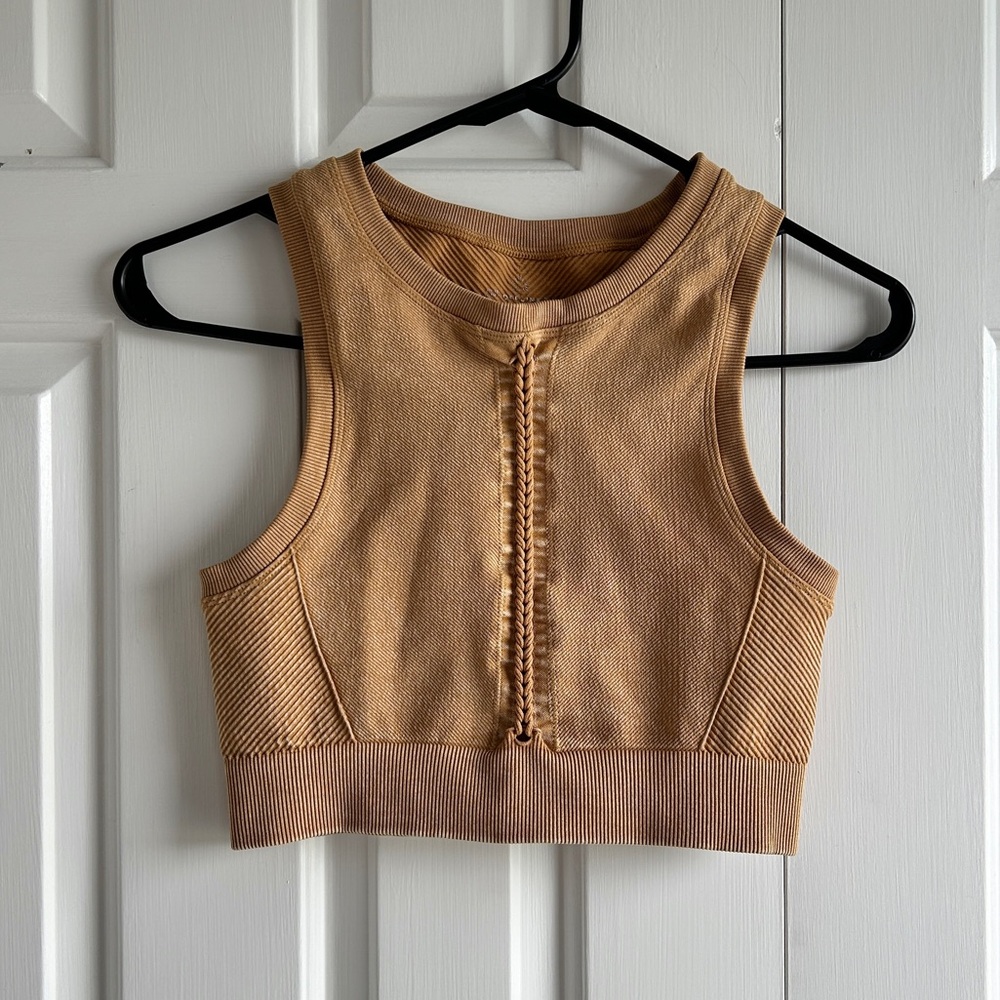 OFFLINE by Aerie Seamless Macrame Longline Sports Bra | Size small